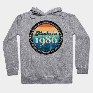 Retro Vintage Made In 1986 Hoodie